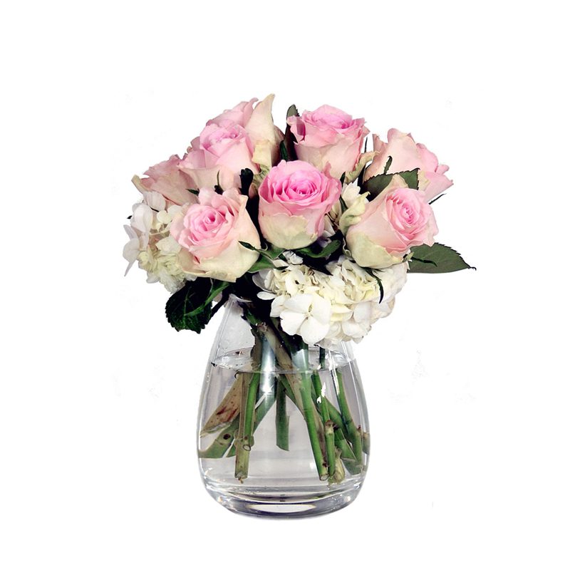 petite pastel posy in a vase